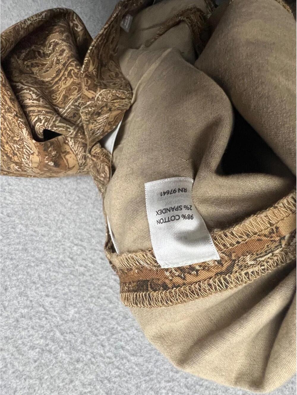 J. Jill Paisley Pull On Pants Women's Plus Sz 18 W Brown Casual Simple Modern - Picture 8 of 12